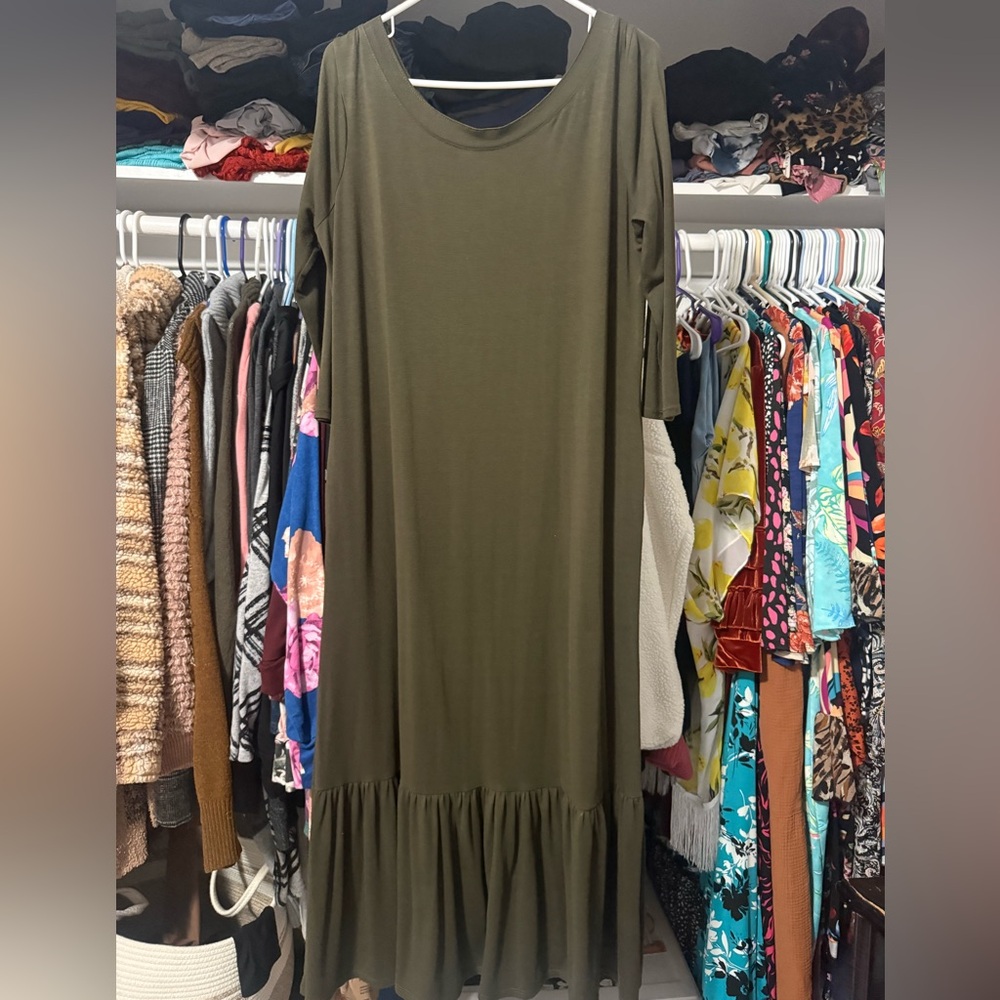 Zenana Outfitters Olive Maxi Dress